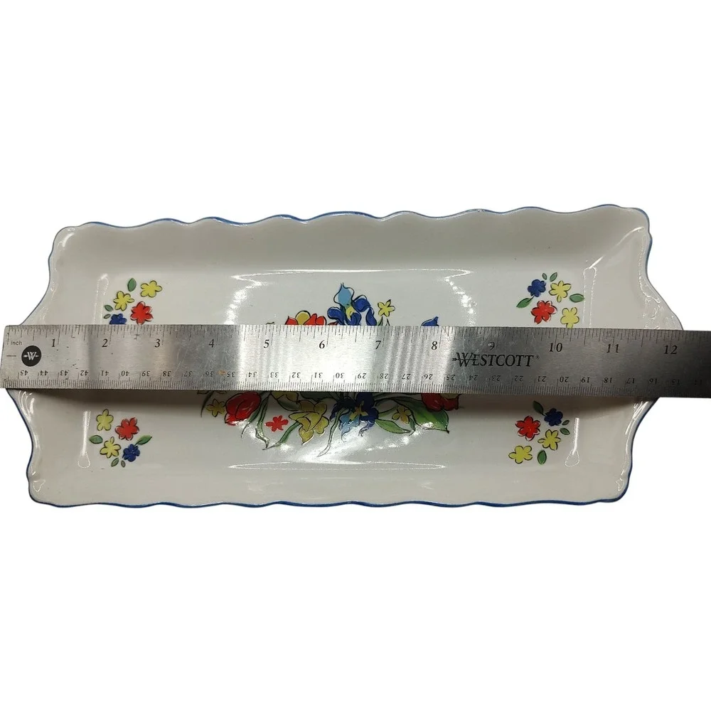 Vintage James Kent Ltd Tray Spring Fair Staffordshire England‎ Scalloped Edges
